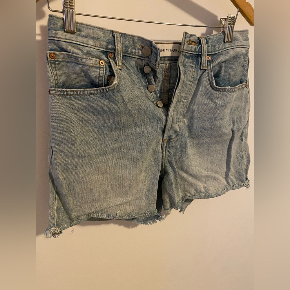 Denim Forum Aritzia the Joni loose short jean size 27